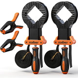 HORUSDY 4-Piece Band Clamp, Woodworking Frame Clamp Strap Holder for Picture Strap Clamp Strap Clamp (4-Piece Band Clamp)