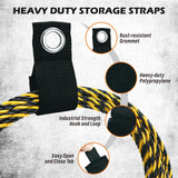 6-Piece Heavy Duty Rafter Hanger Hooks with 2-Piece Extension Straps, Vinyl Coated Large Metal Garage Utility Hooks for Hanging Bike Ladder Garden Tool Organizer (8 Pack, Orange)