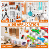 HORUSDY 309 PCS Pegboard Hooks Assortment Kit – 17 Types Heavy Duty Peg Board Hooks & Organizer Accessories – Fits 1/8 & 1/4 Inch Pegboard Durable Metal Wall Hooks for Garage Kitchen Workshop