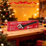 8-Inch Adjustable Wrench, Black Oxide Finish Wide Jaw Spanner with Inch/Metric Scale, Premium Drop Forged Steel for Automotive Plumbing and Household Repairs