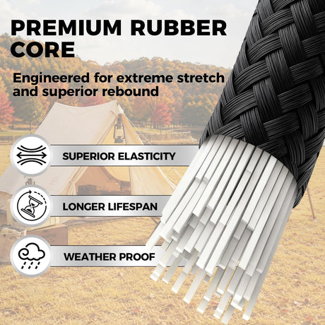 30 Pack 4-Inch Bungee Balls, Black Heavy Duty Heavyweight Bungee Cords with Balls, Weather Resistant Tie Down Strap 4mm Thickness for Camping, Tents, Cargo, Holding Wire and Hoses | Amazon US image 5