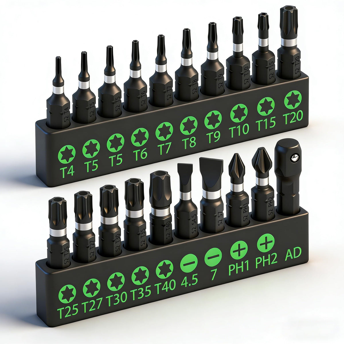 SWANLAKE 20PCS Tamper Resistant Star Bit Set,Torx Bit Set, Impact Grade Security Torx Bits Set,1/4-inch Hex Shank, S2 Alloy Steel, T4-T40
