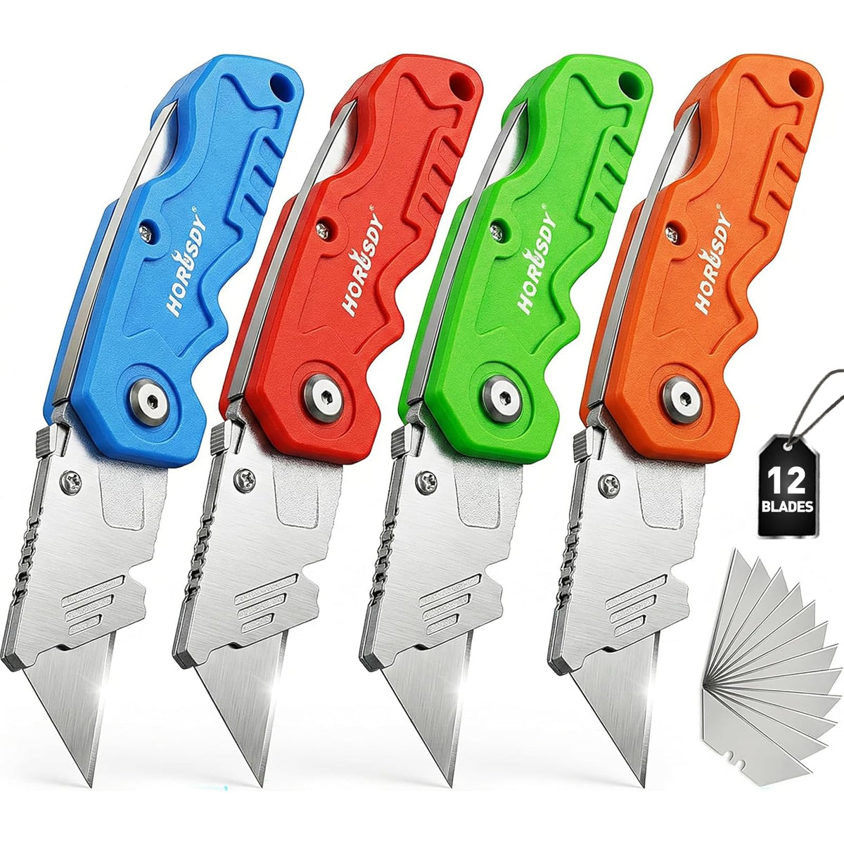 HORUSDY Folding Utility Knife Set with Extra Blades