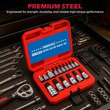 16-Piece Metric Hex Bit Socket Set, Premium S2 Steel, 2-14mm Allen