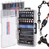 59-Piece Magnetic Nut Driver Bit Set, SAE and Metric Nut Drivers with Screwdriver Bits, Ratchet Wrench, Quick-Change Bit Holder and Storage Case for Automotive Repair, Home Repair and DIY Projects