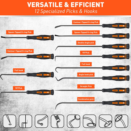 HORUSDY Precision Hook and Pick Set