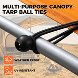 30 Pack 4-Inch Bungee Balls, Black Heavy Duty Heavyweight Bungee Cords with Balls, Weather Resistant Tie Down Strap 4mm Thickness for Camping, Tents, Cargo, Holding Wire and Hoses | Amazon US image 6