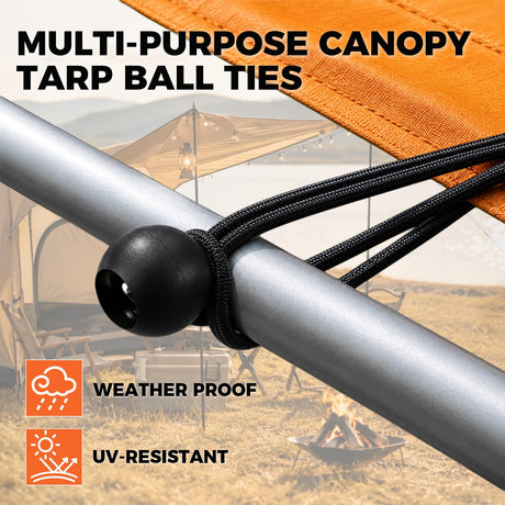 30 Pack 4-Inch Bungee Balls, Black Heavy Duty Heavyweight Bungee Cords with Balls, Weather Resistant Tie Down Strap 4mm Thickness for Camping, Tents, Cargo, Holding Wire and Hoses | Amazon US image 6
