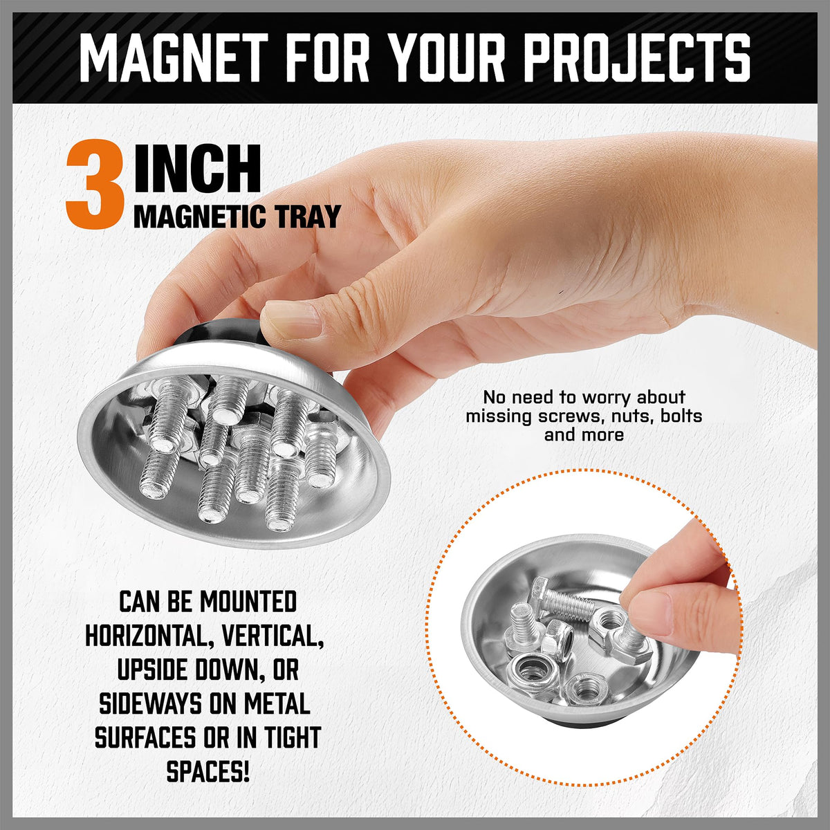 HORUSDY 4-PIECE Telescoping Magnetic Pickup Tools Set - Extendable Magnetic Pick Up Tools，Flexible Bendable Spring Magnet Stick