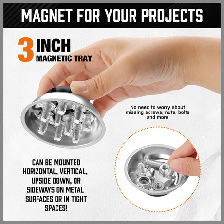HORUSDY 4-PIECE Telescoping Magnetic Pickup Tools Set - Extendable Magnetic Pick Up Tools，Flexible Bendable Spring Magnet Stick