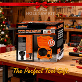 HORUSDY Hole Saw Set 24PCS Hole Saw Kit,Hole Saw Drill Bit Kit, 3/4"-6" (19-152mm) 17PCS Saw Blades, 2 Mandrels, 3 Drill Bit, Installation Plate, Hex Key, For Drywall, Soft Wood, Plywood, Plastic, PVC
