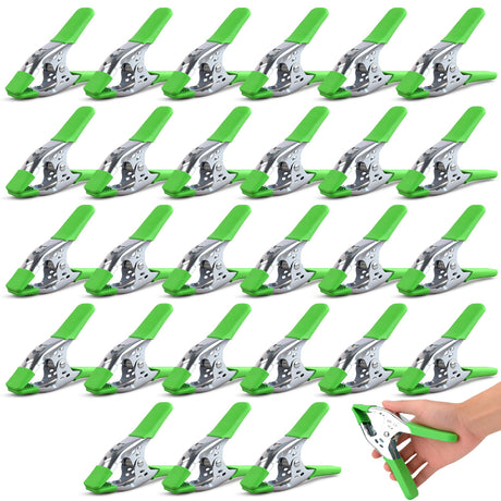 27-Piece 6-inch Heavy Duty Spring Clamp, Large Spring Clamps for Woodworking, Metal Clips 2.4-inch Jaw Opening Clamps for Backdrop, Pool Cover, Photography
