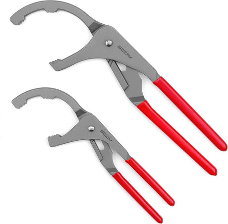 SEDY 2-piece oil filter wrench set, adjustable sizes, ergonomic grip for easy filter removal, suitable for automotive maintenance