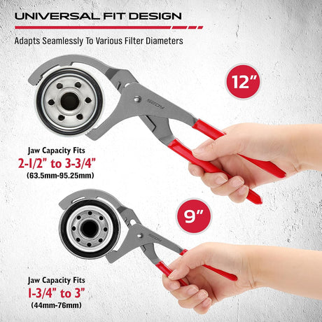 SEDY 2-piece oil filter wrench set, adjustable sizes, ergonomic grip for easy filter removal, suitable for automotive maintenance