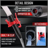 Sedy Liquid Transfer Pump with 90CM Hose, Battery Operated, Fast and Efficient for Gas, Water, Oil, and More - Portable and Durable Tool