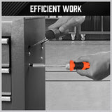 HORUSDY 25-piece ratcheting screwdriver set with magnetic bit holder, metric and SAE hex bits, ergonomic handle for precise repairs