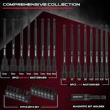 SEDY 31-piece magnetic nut driver set with SAE and metric sizes, S2 steel construction, magnetic tips, and storage case
