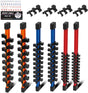 HORUSDY 6-piece socket storage rail set with color-coded aluminum tracks and removable clips for organizing 1/4", 3/8", and 1/2" drive sockets.