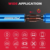 SEDY blue 24-in-1 pocket screwdriver kit with magnetic precision bits, blue aluminum handle, and internal bit storage
