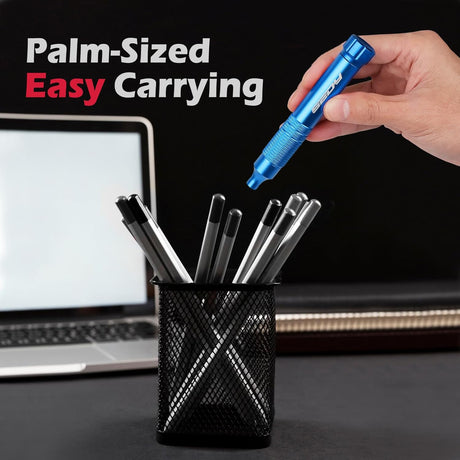 SEDY blue 24-in-1 pocket screwdriver kit with magnetic precision bits, blue aluminum handle, and internal bit storage