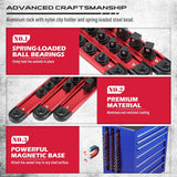 SEDY Magnetic Socket Organizer Rail with 12 Slots and Powerful Magnetic Base – Durable, Rust-Free Storage Solution for Tools