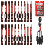 SEDY 21-piece SAE and Metric hex bit set with magnetic bit holder and S2 alloy steel construction for impact drivers and power tools