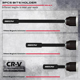 SEDY 33PCS Magnetic Nut Driver Set, including SAE & Metric sizes, high-quality chrome vanadium steel, impact-rated, with magnetic tips, and a durable red storage case.