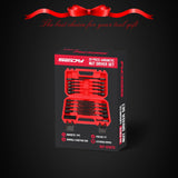SEDY 33PCS SAE Magnetic Nut Driver Set with extra long & short nut drivers, magnetic tips, black phosphate CR-V steel, impact-rated, in red storage case
