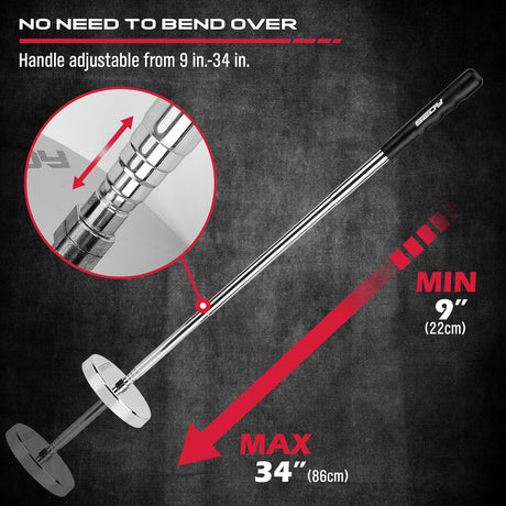 Telescoping Magnetic Pickup Tool with Strong Magnet and Extendable Length, Ideal for Pickup of Small Metal Objects