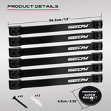 SEDY 7-piece 12-inch magnetic tool holder strip set for garage, kitchen, and workshop wall organization with strong magnets and mounting screws