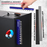 SEDY blue magnetic socket organizer tray for 1/4 inch drive SAE sockets from 1/8 to 5/8 inch, ideal for garage tool storage
