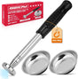 3-pack telescoping magnetic pickup tools extending to 41 inches with 50 lb pull force and magnetic parts tray for collecting nails, screws, and metal debris in garages and workshops.