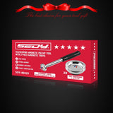 3-pack telescoping magnetic pickup tools extending to 41 inches with 50 lb pull force and magnetic parts tray for collecting nails, screws, and metal debris in garages and workshops.