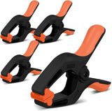 HORUSDY 7-inch heavy duty spring clamps with flexible rotating jaw pads, strong grip force, and ergonomic handles for woodworking and photography use
