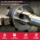 Thread repair kit with 320 pieces including taps, drills, thread inserts, installation tools, and T-handles, compatible with SAE and metric threads.