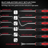 SEDY 11-Piece Heavy Duty Hook and Pick Set - Car Repair Tools with Non-Slip Handles and Storage Bag