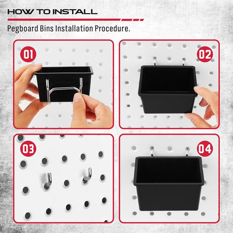 SEDY 121-Piece Pegboard Hooks Assortment, Includes Bins, 16 Different Hook Types, Easy Installation for Garage and Workshop Use
