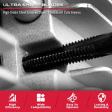 SAE thread repair kit with 131 pieces including screw taps, drill bits, coil inserts, installation tools, and T-handles, ideal for restoring damaged threads in steel and aluminum.