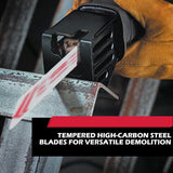 SEDY 10-piece bi-metal reciprocating saw blade set with aggressive cobalt teeth, for cutting wood, metal, pipes, and pruning trees, durable demolition blades