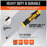 HORUSDY 11-piece screwdriver set with magnetic tips, CR-V steel blades, ergonomic handles, and magnetizer/demagnetizer tool