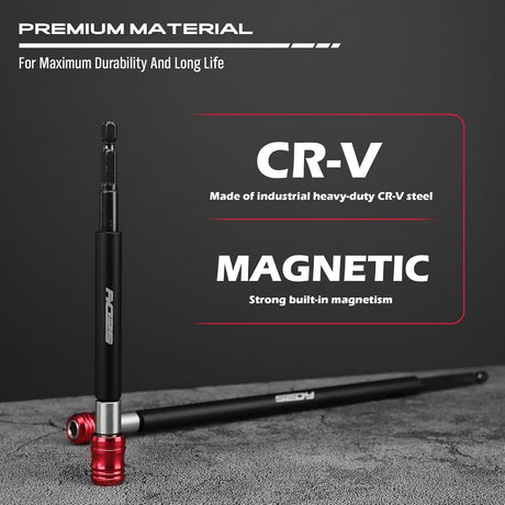 SEDY 2-piece magnetic bit holder extension set with quick release and strong magnetism, including 6-inch and 12-inch CR-V steel adapters for drills and drivers