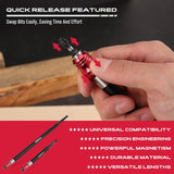 SEDY 2-piece magnetic bit holder extension set with quick release and strong magnetism, including 6-inch and 12-inch CR-V steel adapters for drills and drivers