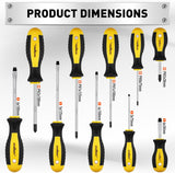 HORUSDY 11-piece magnetic screwdriver set with S2 steel blades, non-slip ergonomic handles, and durable carry case for versatile home and professional use