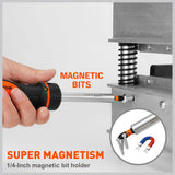 HORUSDY 14-in-1 Ratcheting Multi-Bit Screwdriver Set, Magnetic Tip, S2 Steel, Ergonomic Handle, Bit Storage