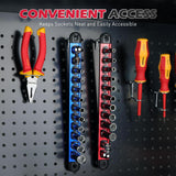 High-quality  12-Piece 1/4" Long SAE Socket Set with universal joint and storage rack