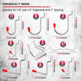 SEDY 121-Piece Pegboard Hooks Assortment, 16 Types, Includes Pegboard Bins, Easy Installation for Workshop and Garage Organization