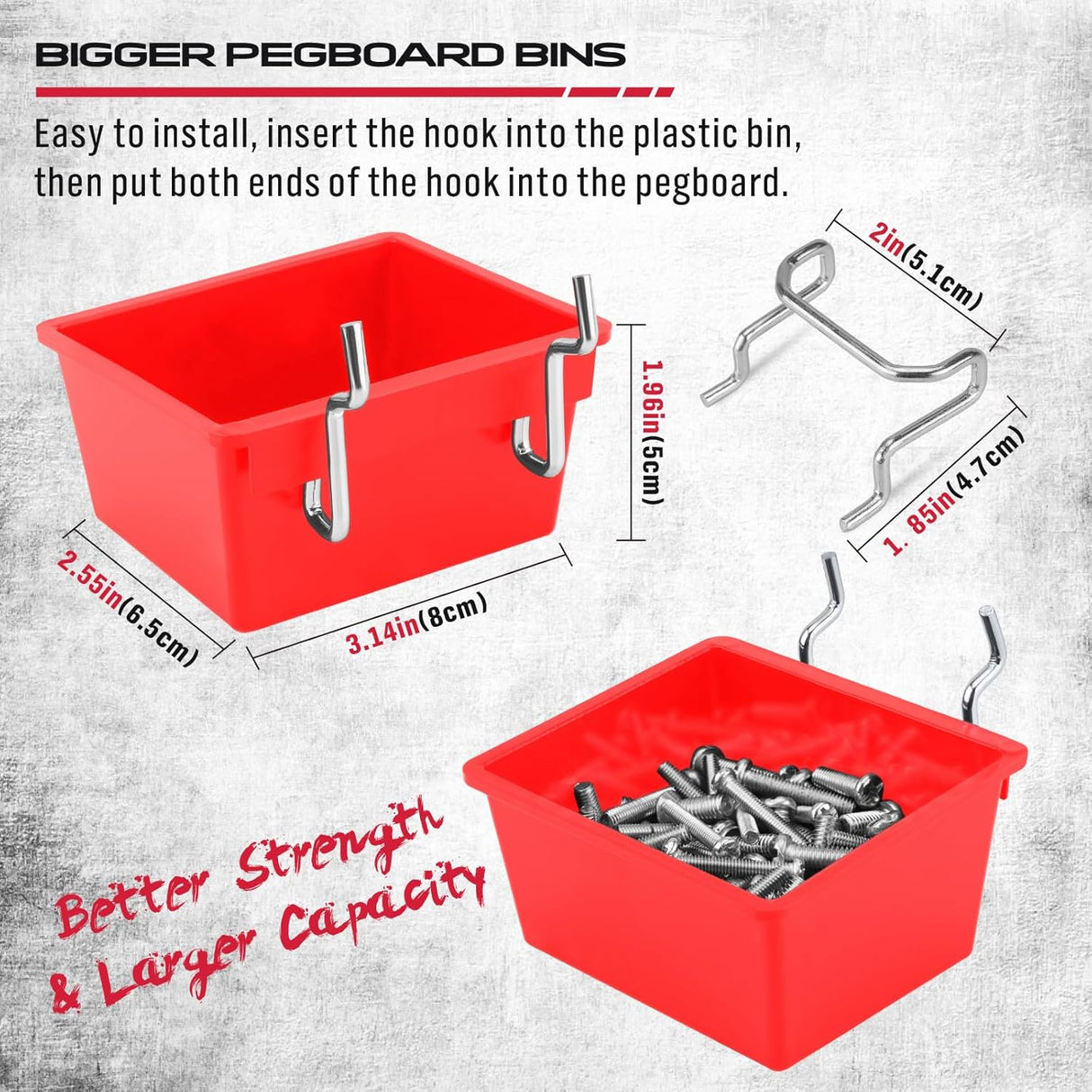 SEDY 121-Piece Pegboard Hooks Assortment, 16 Types, Includes Pegboard Bins, Easy Installation for Workshop and Garage Organization