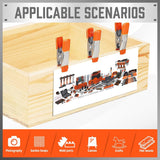 HORUSDY 10-pack 2-inch heavy duty spring clamp set with PVC coating, strong grip metal clips for woodworking and crafts