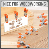 HORUSDY 10-pack 2-inch heavy duty spring clamp set with PVC coating, strong grip metal clips for woodworking and crafts