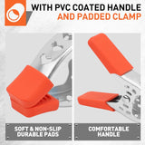 8-inch heavy duty metal spring clamps with orange PVC-coated tips for woodworking, crafts, and home improvement projects